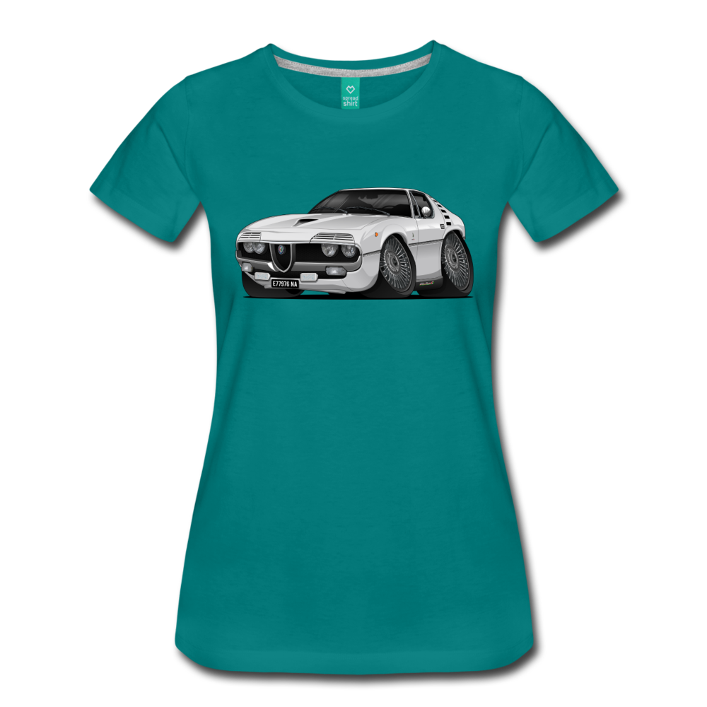 1971 Alfa Romeo Montreal Women’s Premium T-Shirt - teal