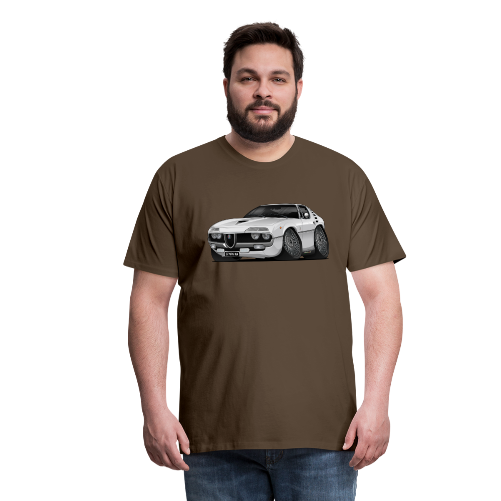 1971 Alfa Romeo Montreal Car Art Men's Premium T-Shirt - noble brown