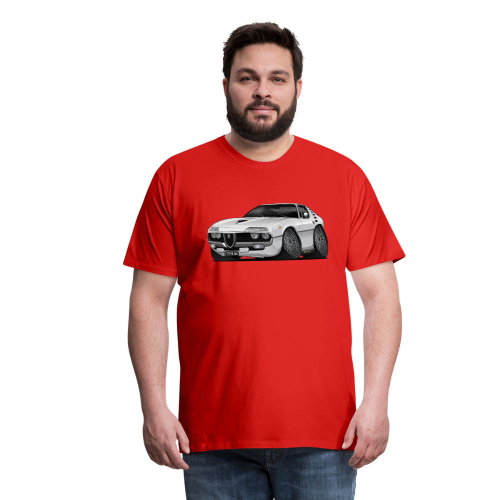 1971 Alfa Romeo Montreal Car Art Men's Premium T-Shirt - red