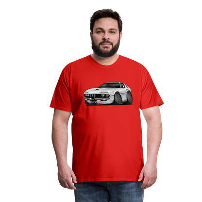 1971 Alfa Romeo Montreal Car Art Men's Premium T-Shirt - red