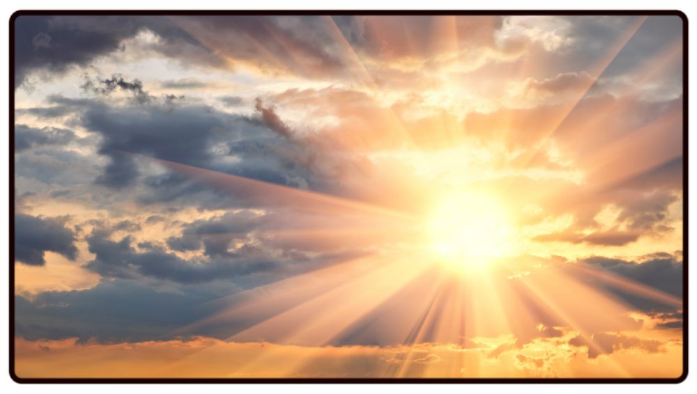 Cloudy Sunrise Desk Mat