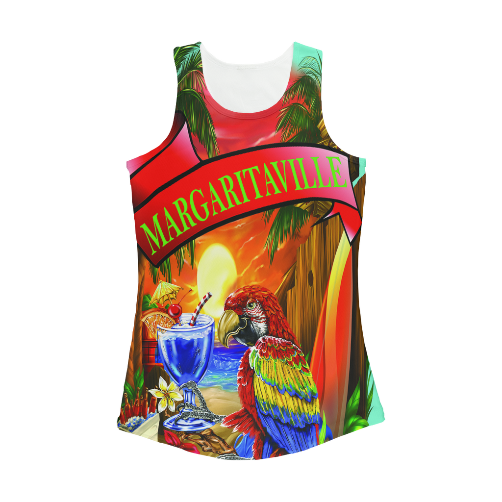 Baby Blue Margaritaville Women Performance Tank Top
