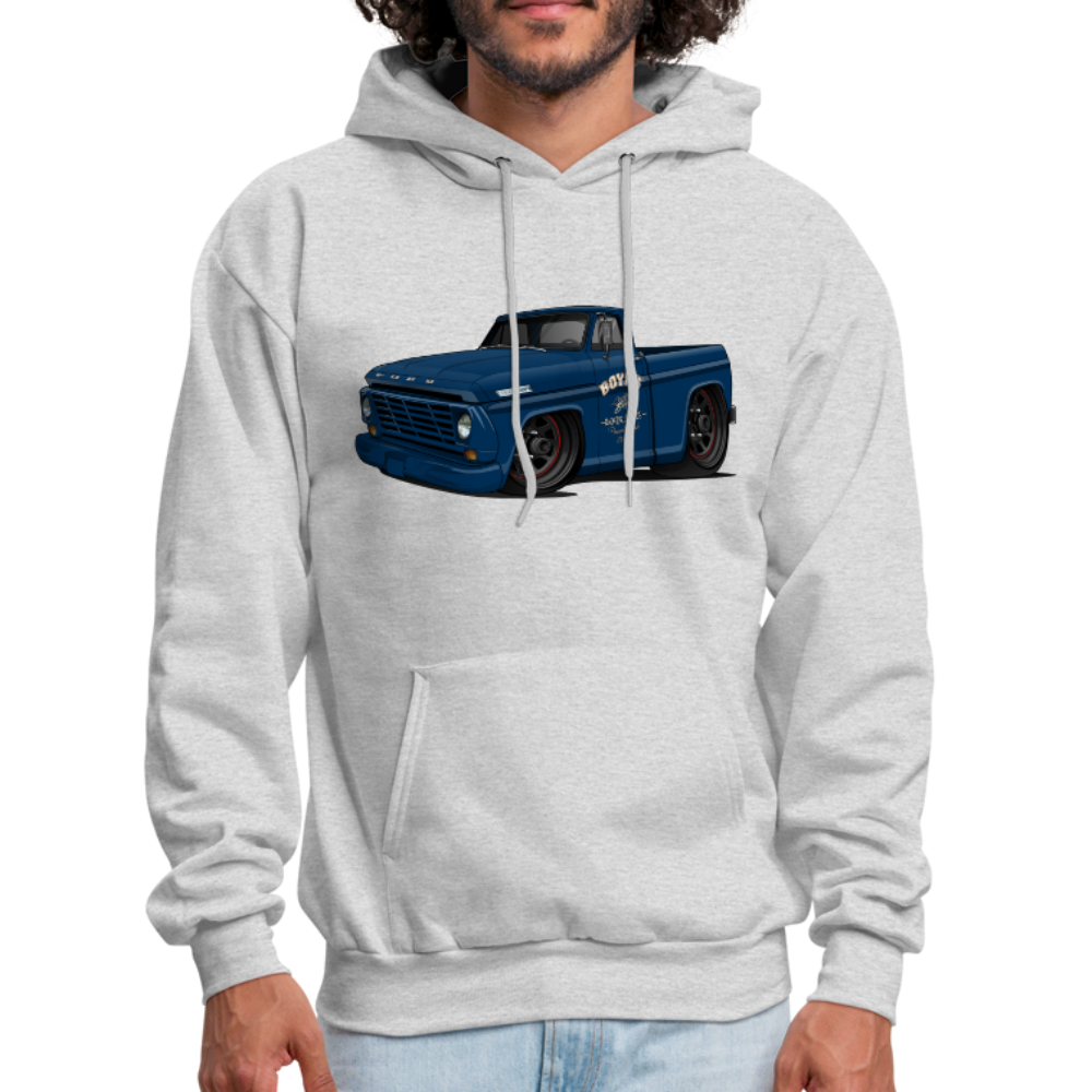 1967 Blue Ford F-100 Men's Hoodie - ash 