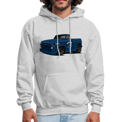 1967 Blue Ford F-100 Men's Hoodie - ash 
