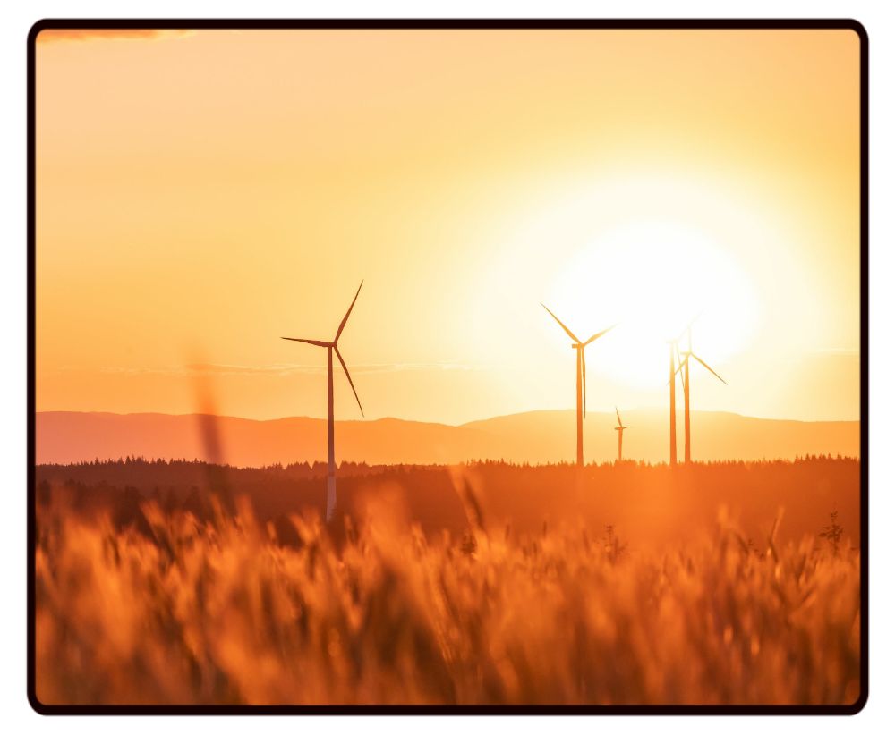 Windmill Sunset Desk Mat