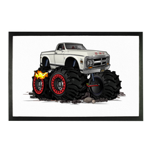 1972 GMC 4x4 Pickup Monster Truck with Rocks Car Art Sublimation Doormat