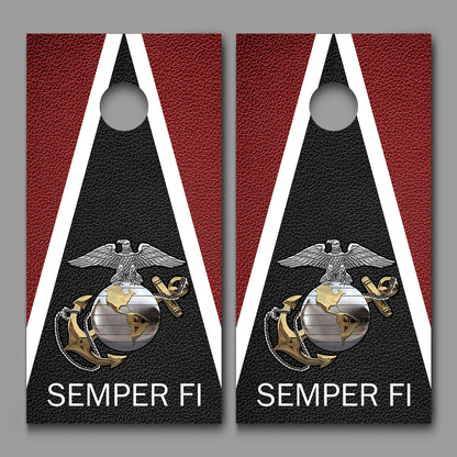 US Marines Semper Fi Marines Cornhole Board Decal Wrap