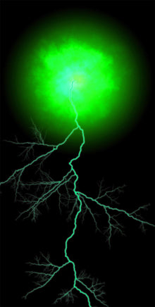 Fireball Lightening Green Cornhole Board Decal Set-2 Decals Bean Bag Toss - Let's Print Big