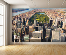 Aerial View Central Park Sunset Wall Mural