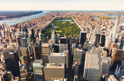 Aerial View Central Park Sunset Wall Mural