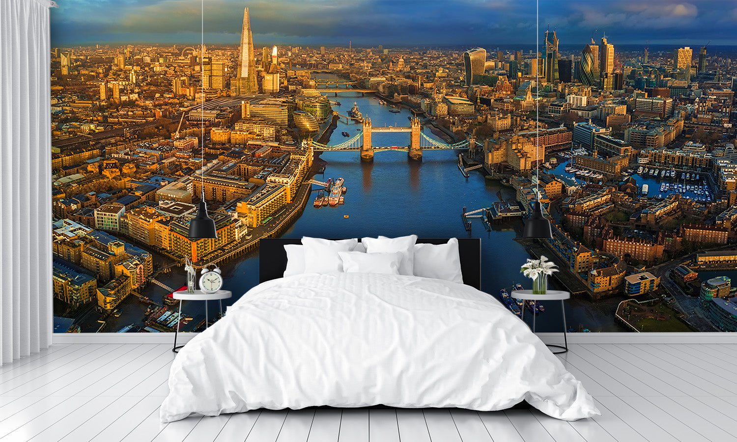 Aerial View London England Panoramic Wall Mural