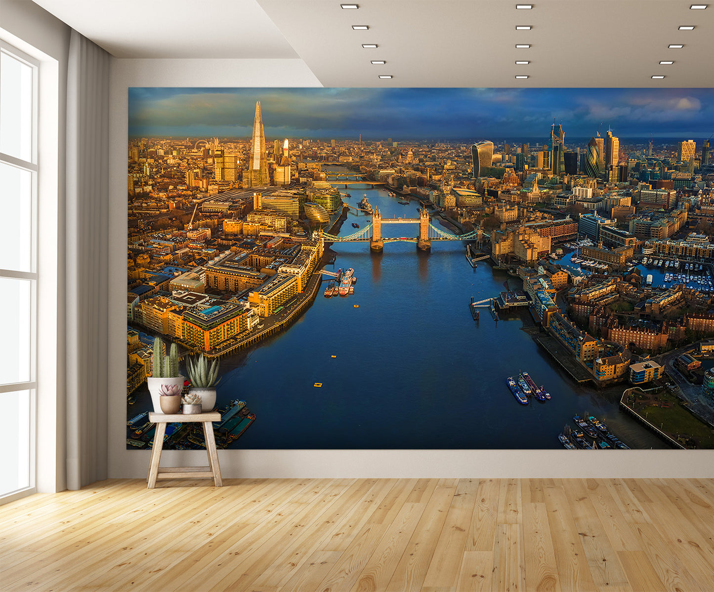Aerial View London England Panoramic Wall Mural