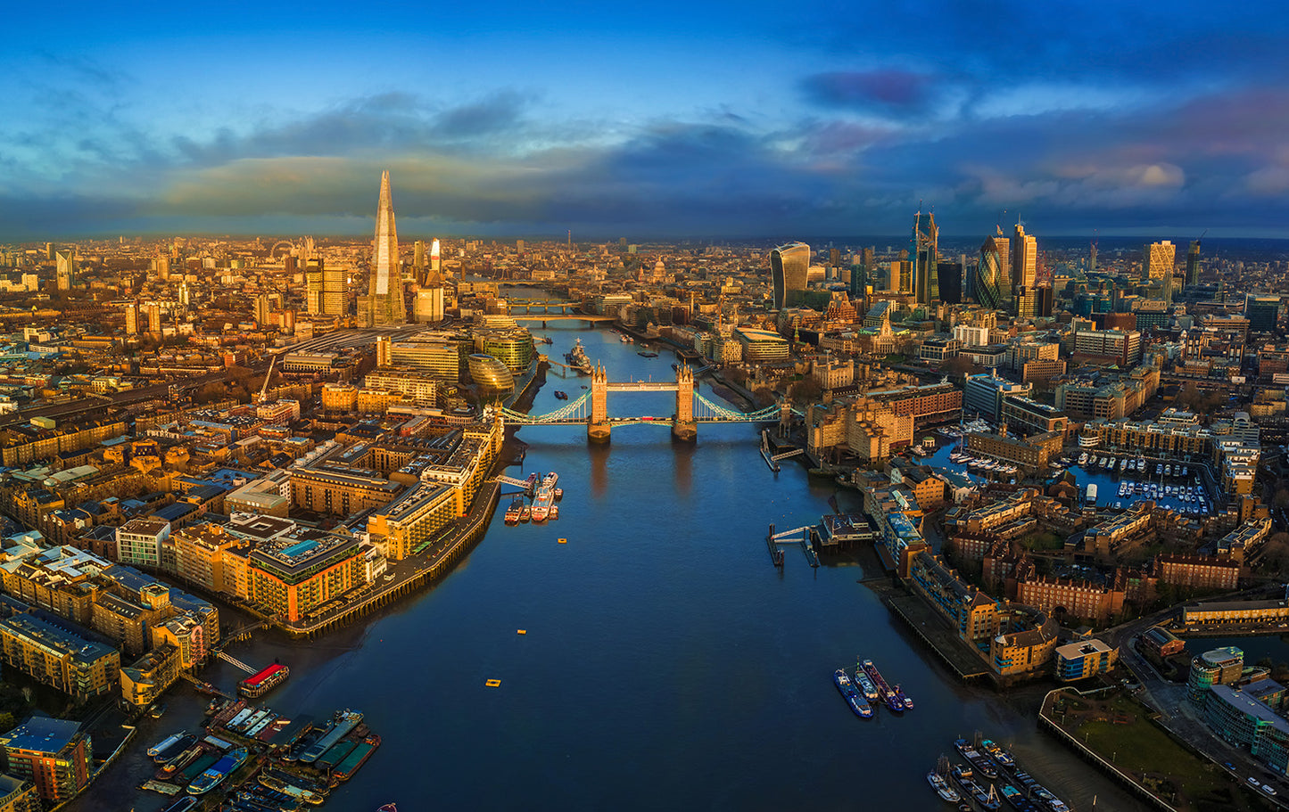 Aerial View London England Panoramic Wall Mural