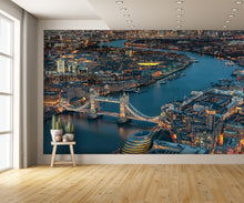 Aerial View London Evening Wall Mural
