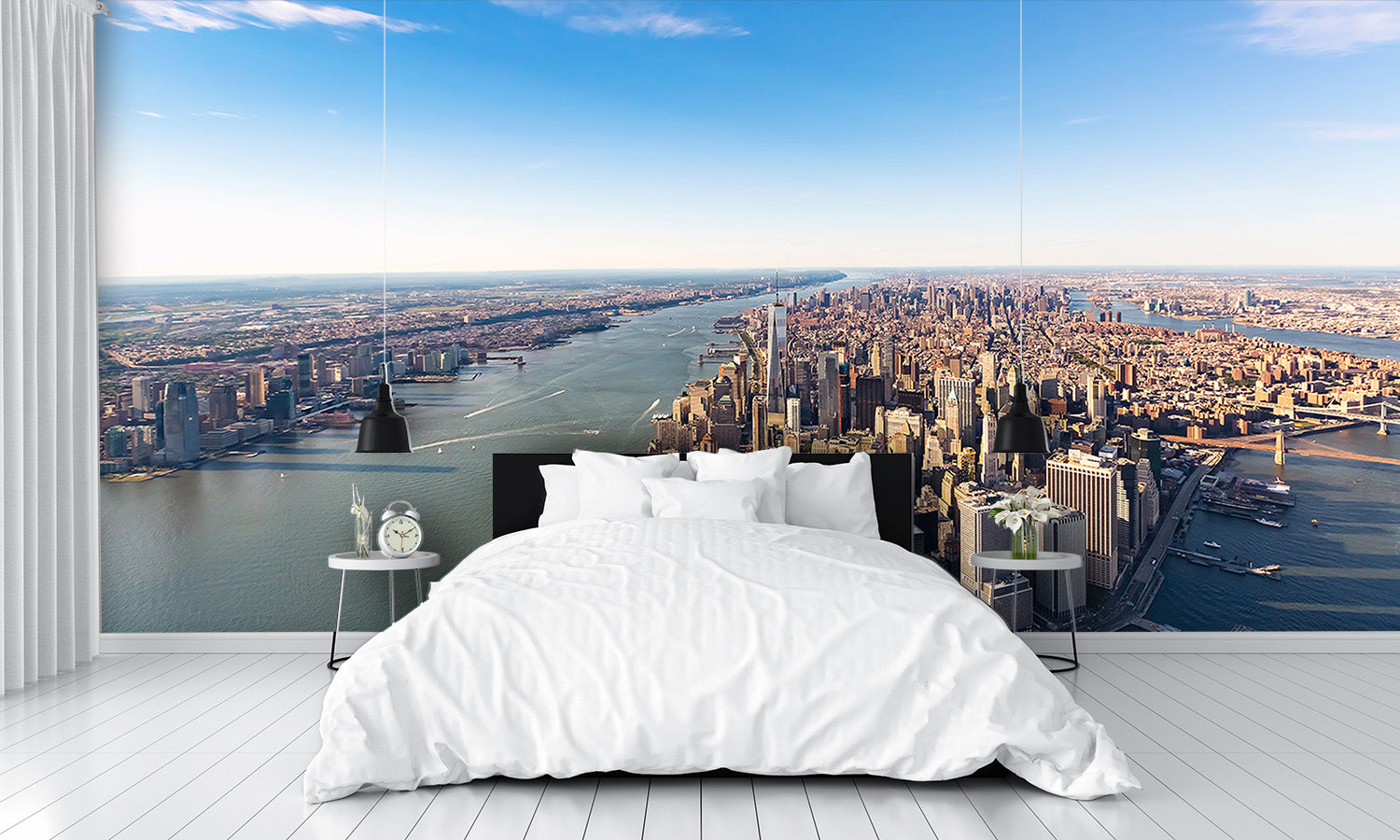 Aerial View Lower Manhattan Wall Mural