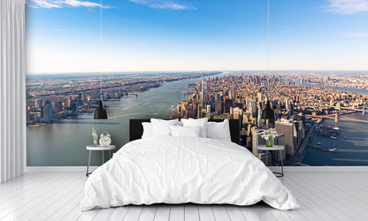 Aerial View Lower Manhattan Wall Mural