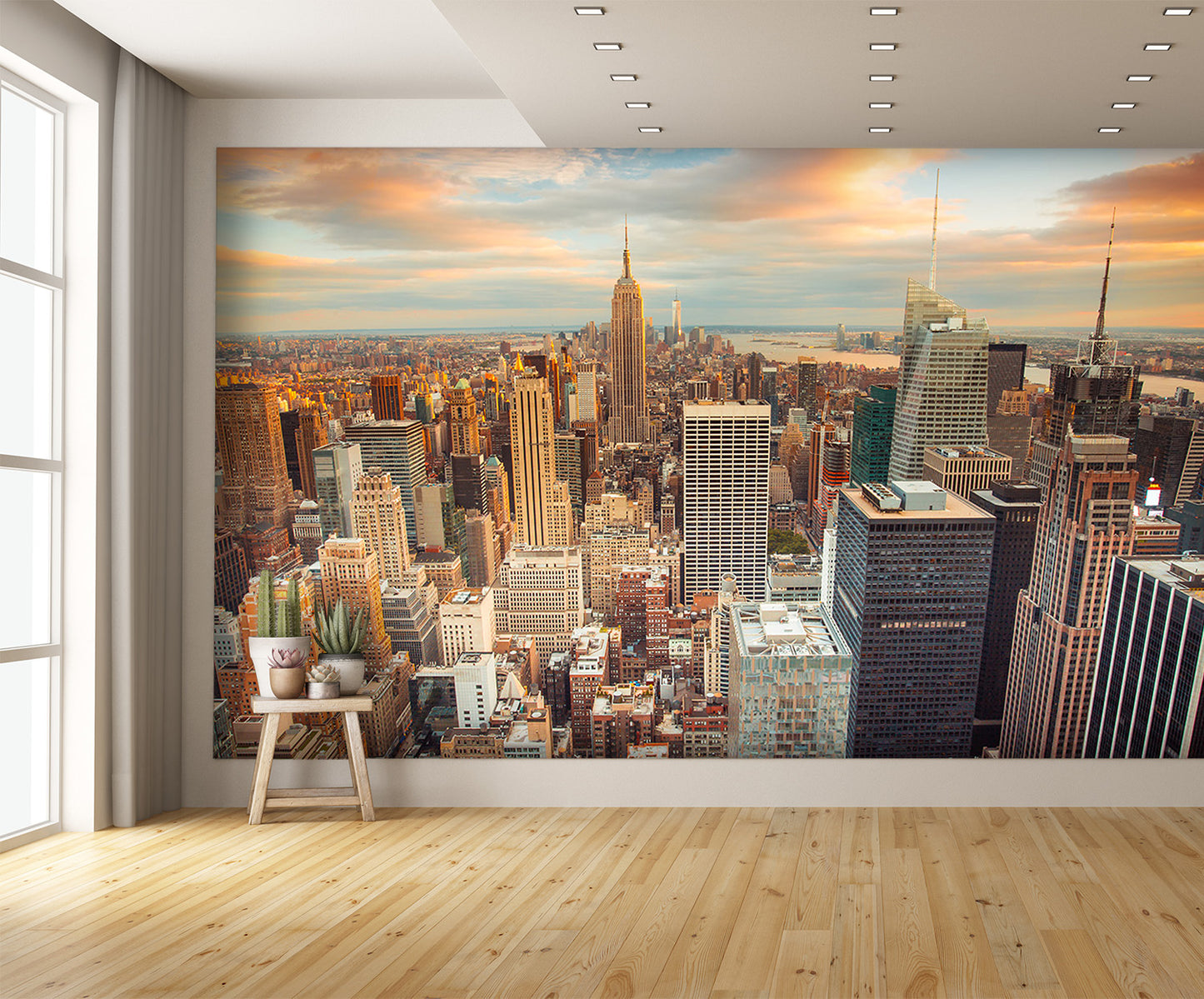 Aerial View New York City Skyscrapers Wall Mural