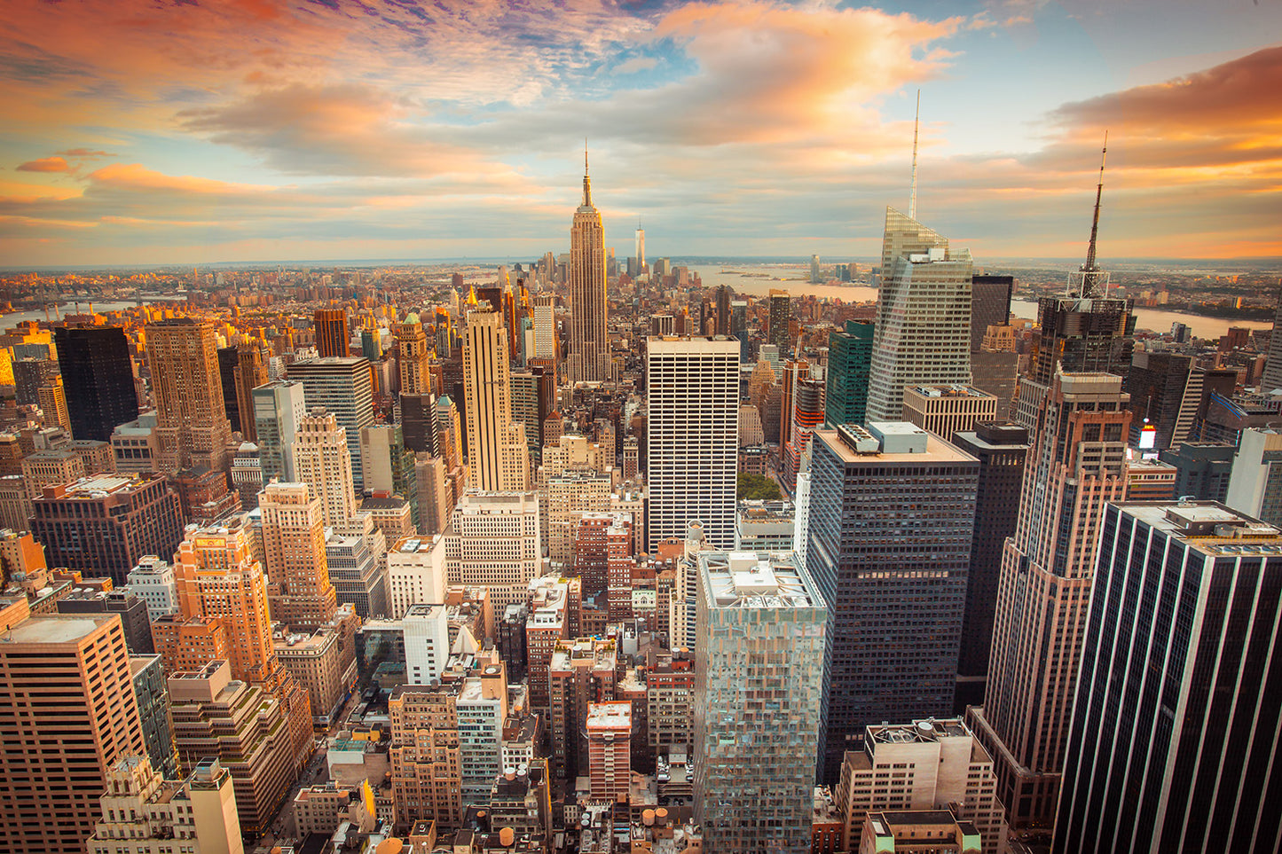 Aerial View New York City Skyscrapers Wall Mural