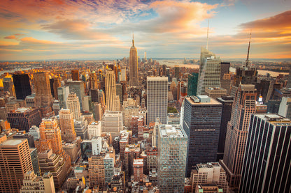 Aerial View New York City Skyscrapers Wall Mural