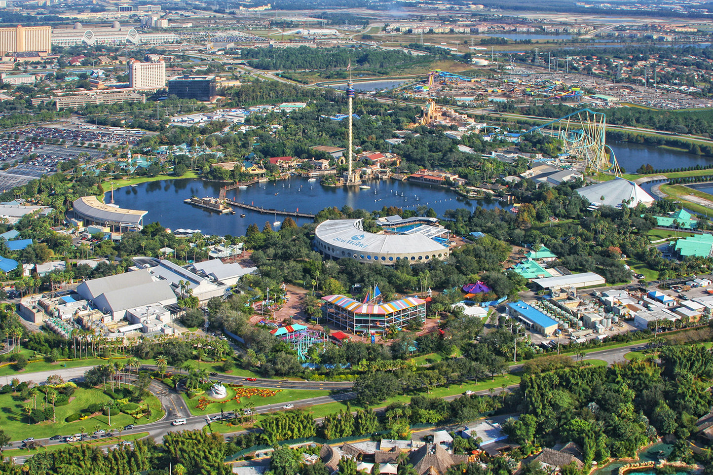 Aerial View SeaWorld Orlando Florida Wall Mural