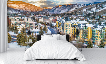 Aerial View Vail Colorado Wall Mural
