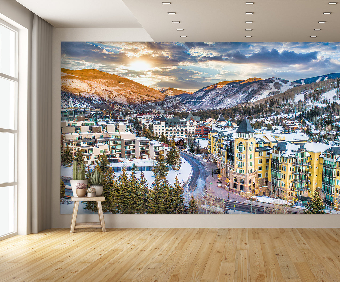 Aerial View Vail Colorado Wall Mural