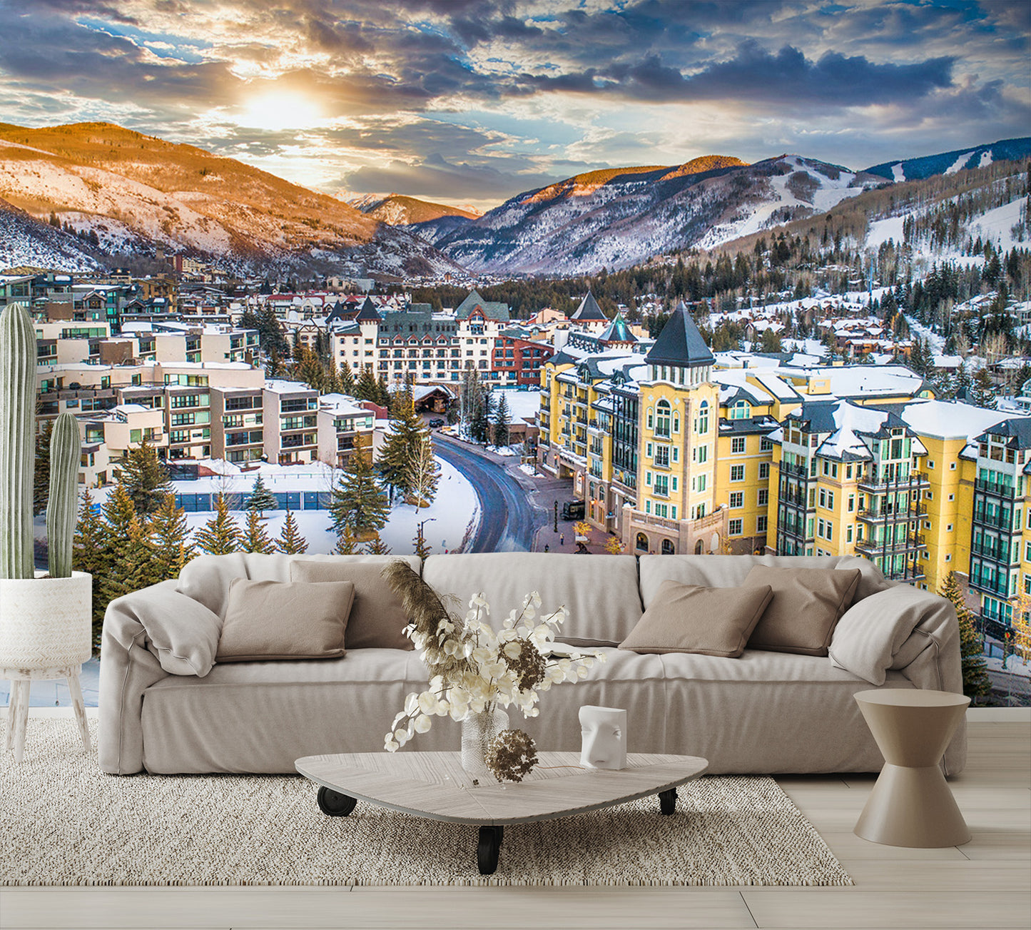 Aerial View Vail Colorado Wall Mural
