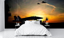 Aircraft Carrier at Dusk Wall Mural