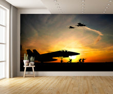 Aircraft Carrier at Dusk Wall Mural