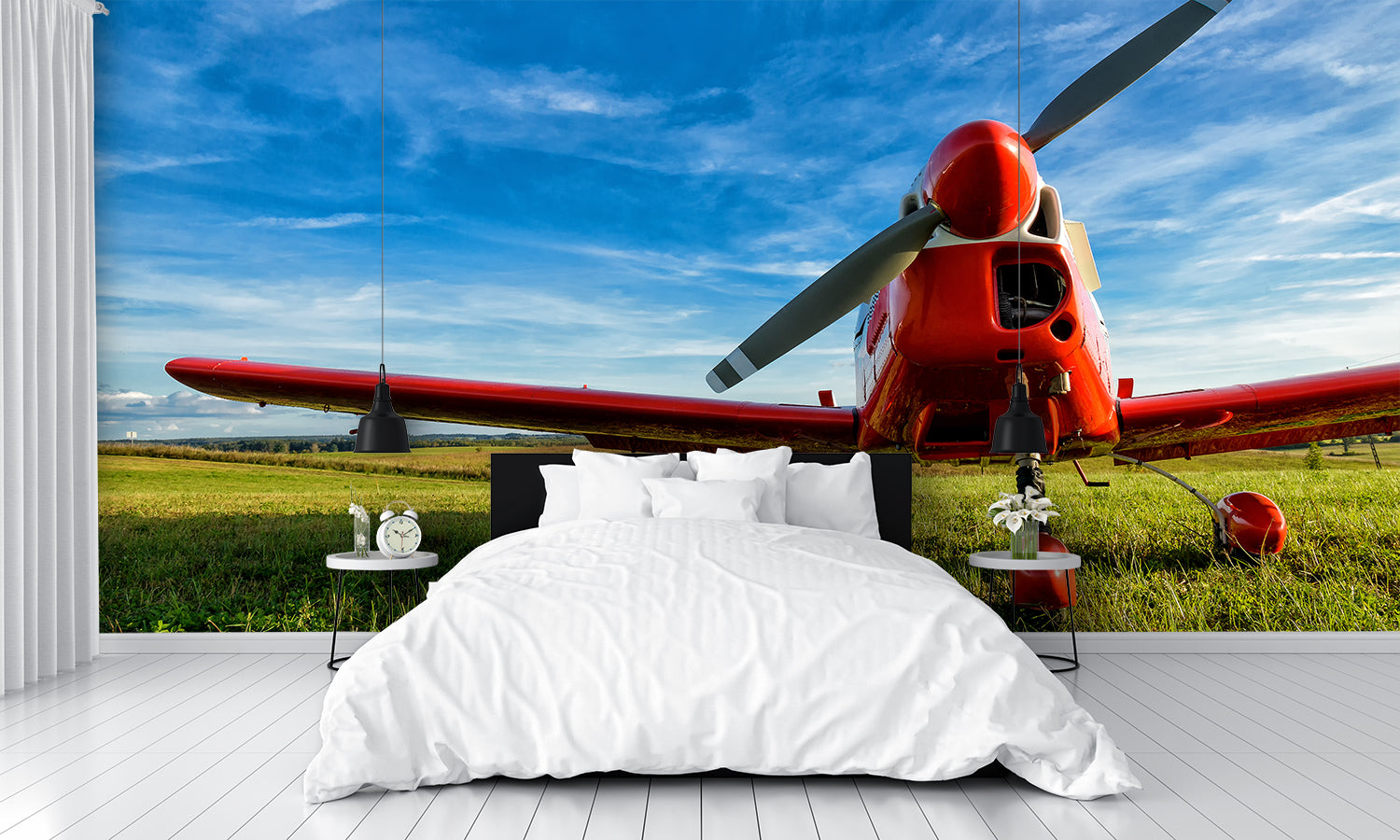 wall mural view on wall