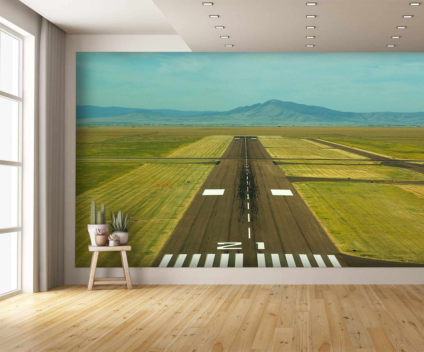 Airport Runway 21 Wall Mural