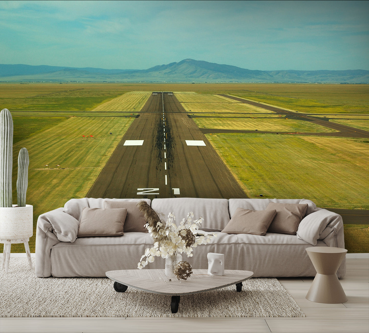 Airport Runway 21 Wall Mural