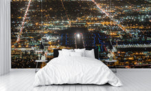 Aerial Airport Runway Night Wall Mural