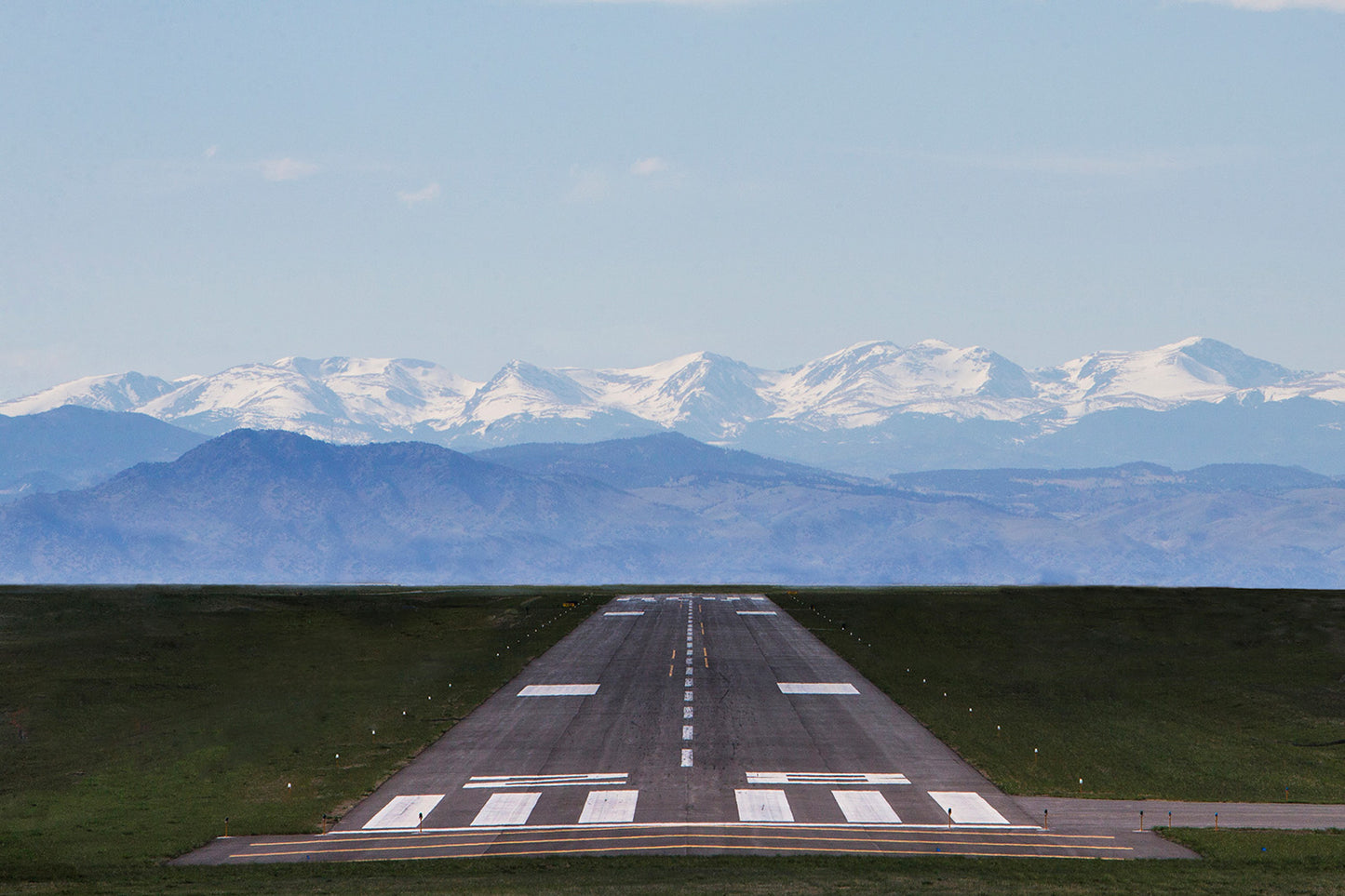 Airport Runway in the Mountains Wall Mural