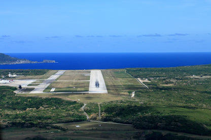 Airport Runway on the Edge of the Ocean Wall Mural