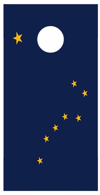 Flag of Alaska Cornhole Decal Wrap