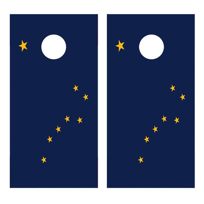 Flag of Alaska Cornhole Decal Wrap