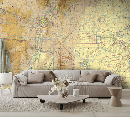 Aeronautical Chart Albuquerque Wall Mural