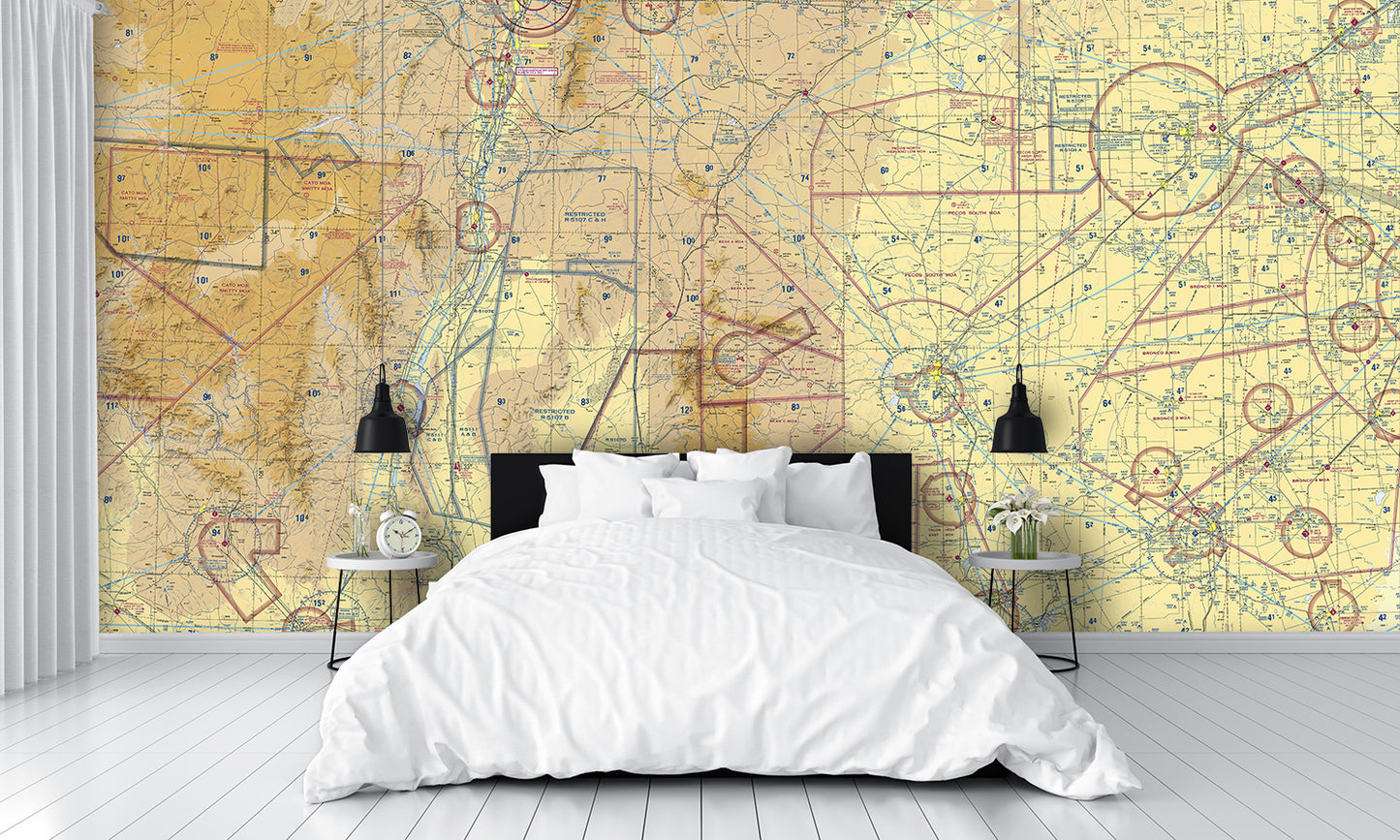 Aeronautical Chart Albuquerque Wall Mural