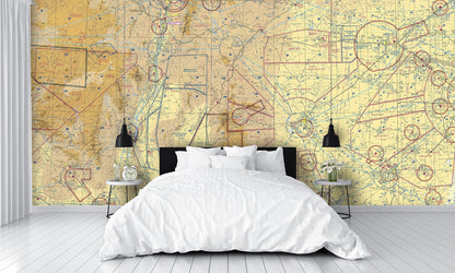 Aeronautical Chart Albuquerque Wall Mural