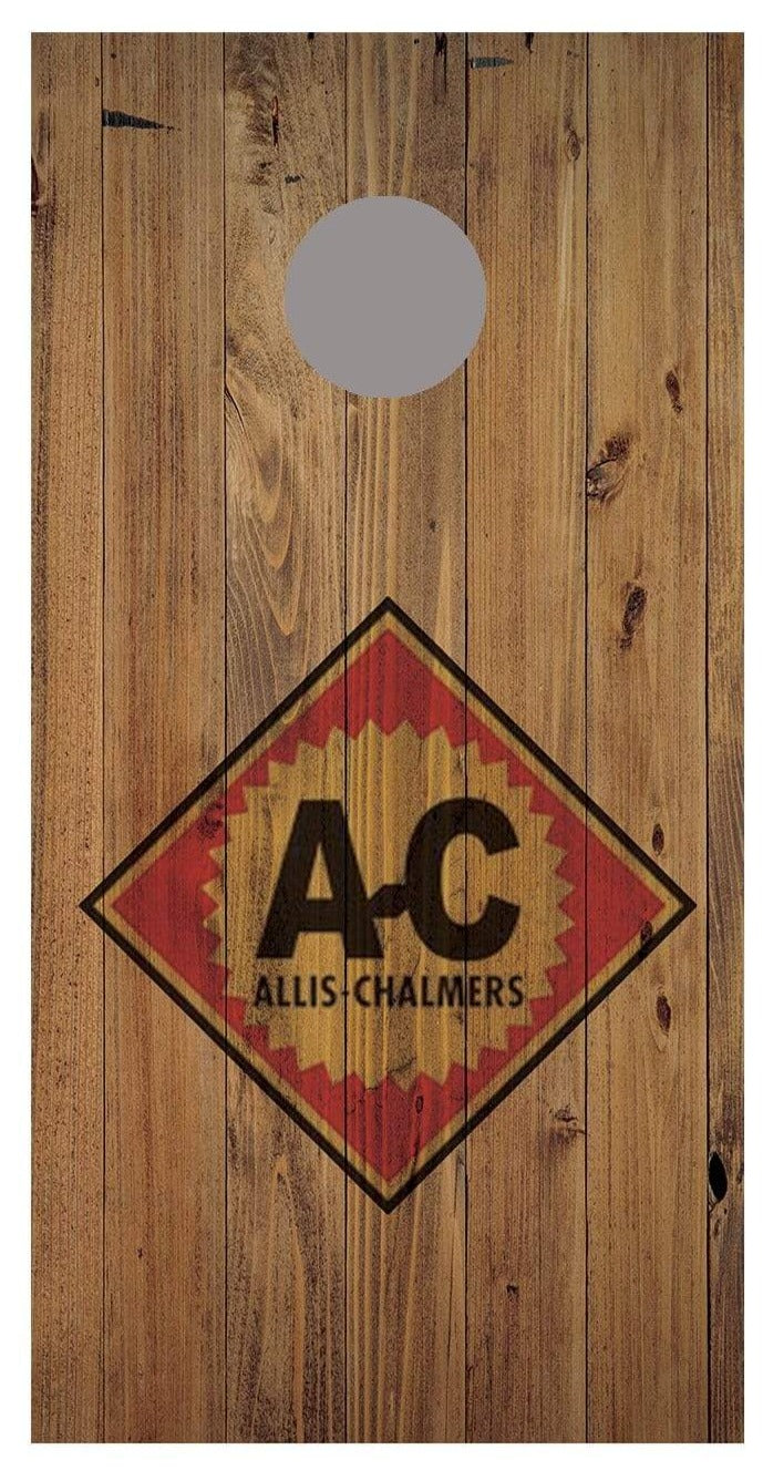 Allis Chalmers Wood Design D Farm Corn Hole Decal Wrap