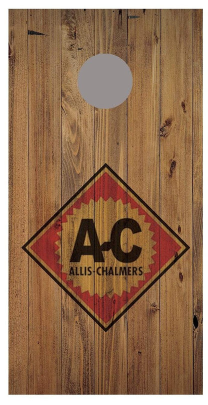 Allis Chalmers Wood Design D Farm Corn Hole Decal Wrap