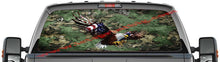 American Flag Bald Eagle Green Camo Rear Window Decal Graphic