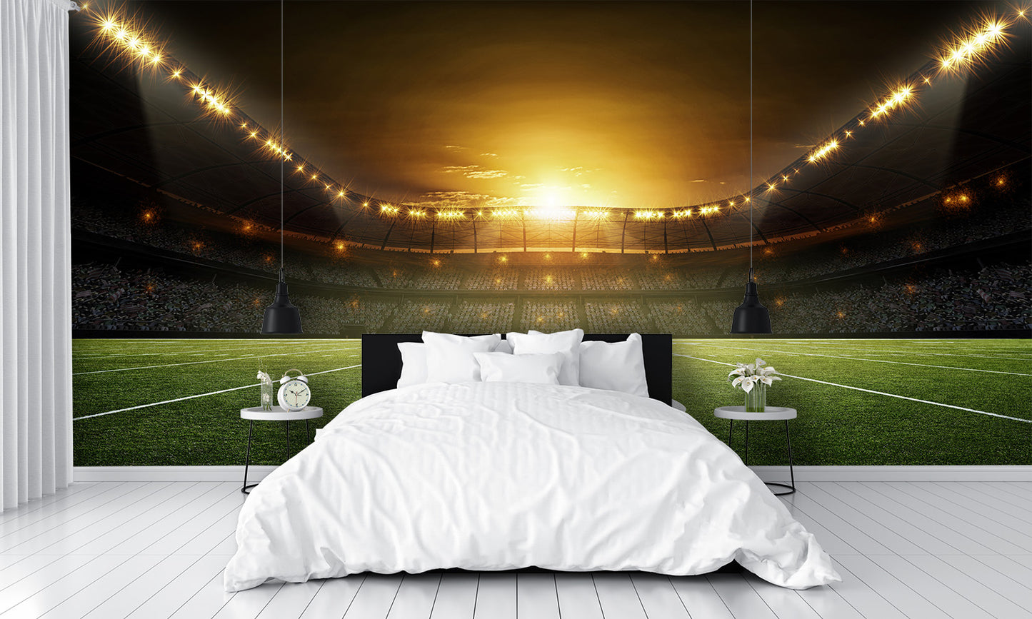 American Football Stadium Wall Mural