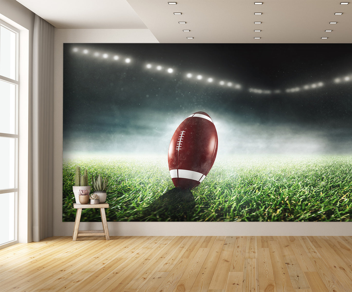 American Football is on Stadium Wall Mural