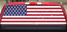 American Flag Crackle Rear Window Decal