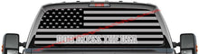 American Flag Gray God Bless USA Rear Window Decal Graphic