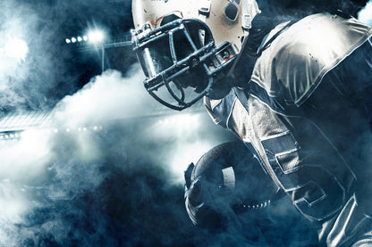 American Football Sportsman Running in Action Wall Mural