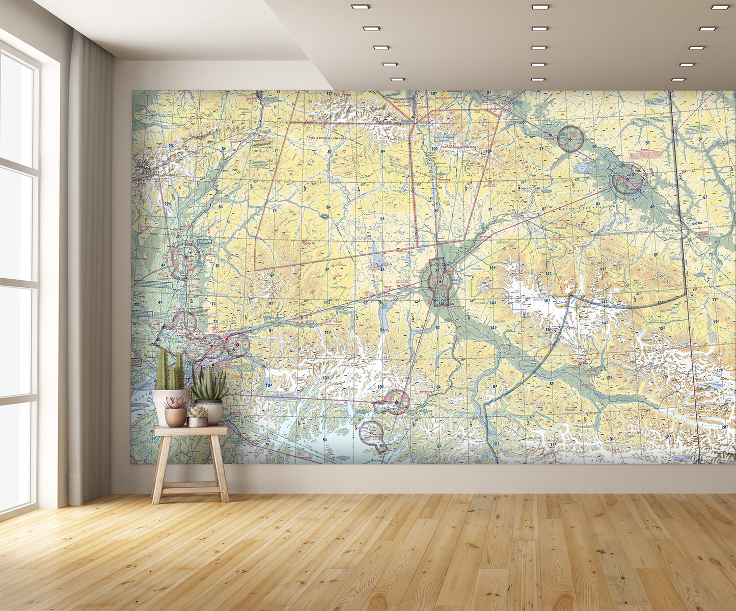 Aeronautical Chart Anchorage Wall Mural