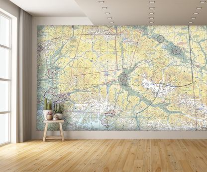 Aeronautical Chart Anchorage Wall Mural